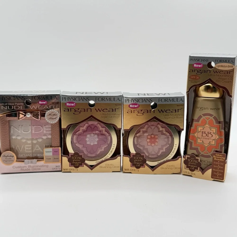 Physicians Formula Argan Nude Wear Makeup Lot BB Cream Blush Palette 4 Pc